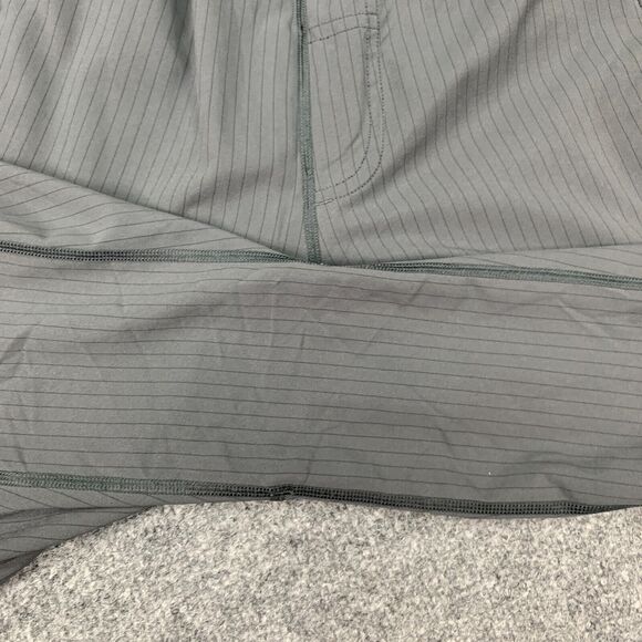 Lululemon Shorts Mens M Medium Gray Striped Elastic Waist Drawstring Gym Train - Picture 10 of 14